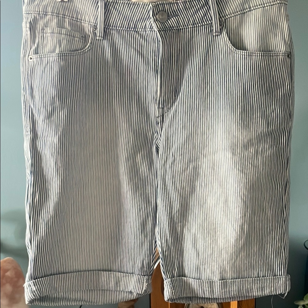 Levi’s striped denim shorts